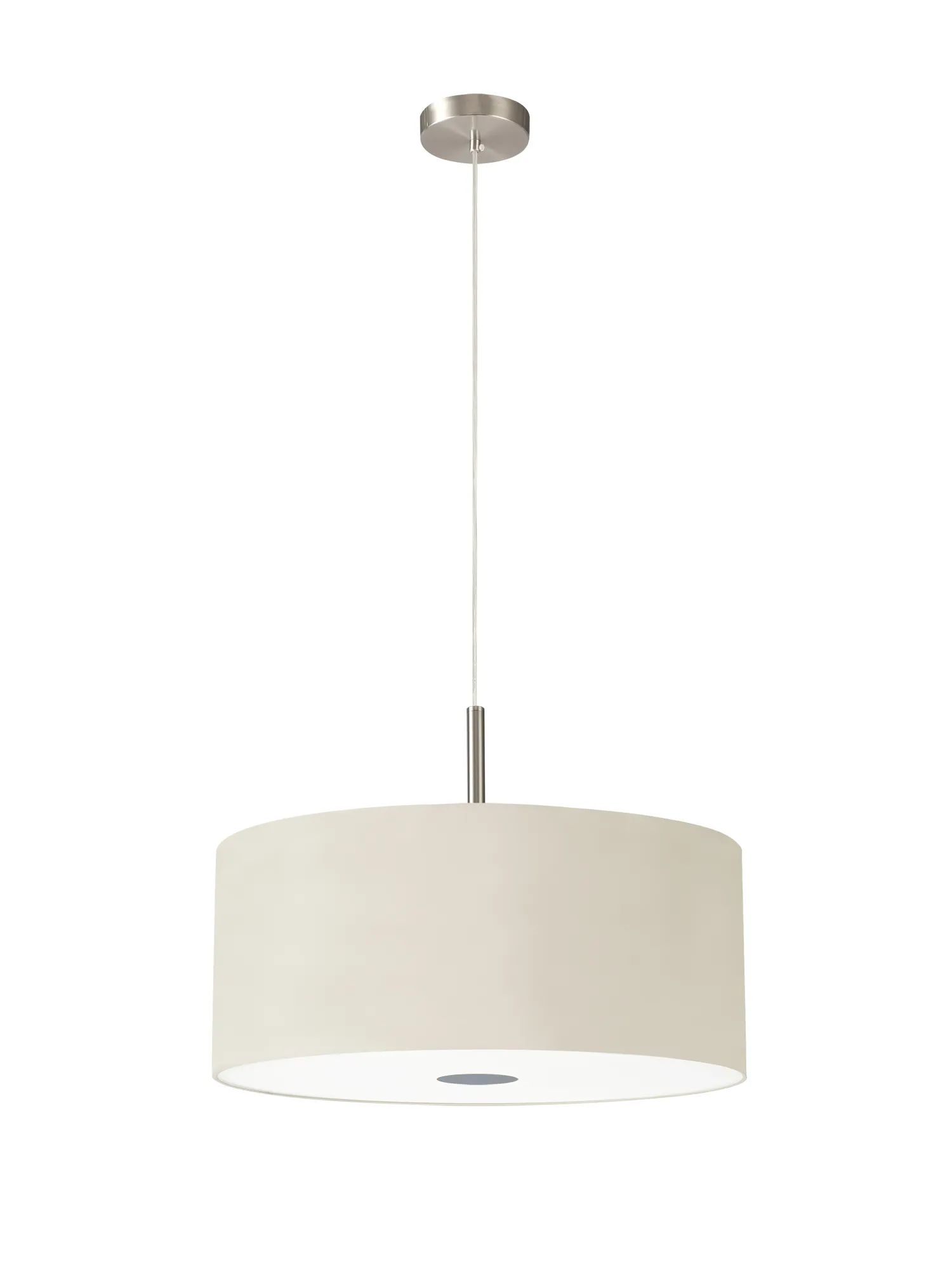 Baymont 50cm 3 Light Pendant Satin Nickel, Ivory Pearl, Frosted Diffuser DK0447  Deco Baymont SN IV